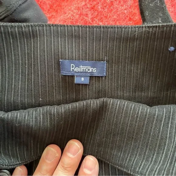 Reitmans Black Pinstripe‎ Pencil Skirt - Picture 3 of 7